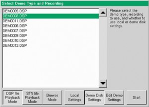 select demo type and recording