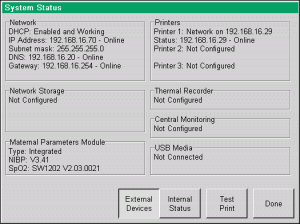system settings